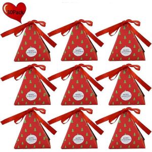 Ventes promotionnelles 30 PCS Boîtes de bonbons décoratives,biscuits,bonbons Noël Sacs cadeaux Père Noël Arbre de Noël Boîte cadeau vacances Nouvel An Cadeau Packagin - Neuf