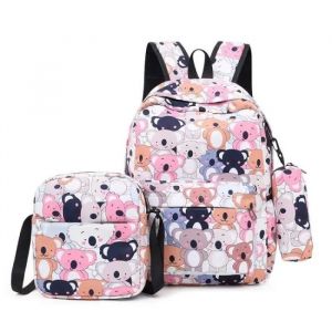 Sac &Agrave; Dos Fille Imprim&eacute; Sacs Scolaires Cartables Pour Adolescents Mode Sac Bo&icirc;te &Agrave; Lunch Sacs &Agrave; Crayons Cartable &Eacute;tudiant-Koala - Neuf