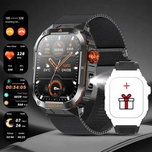 2025 2.01 ''Montre Smartwatch Fitness Horloge Bluetooth Appel Montre Intelligente Étanche Sport Montres Pour Hommes Xiaomi Android.Black Mesh.Original Luxury Box - Neuf