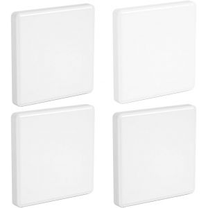 4 Plaques Murales Vierges, 8.6 X 8.6 cm Cache Prise Murale Double Plaque Murale Vierge Cache Prise Electrique Murale pour Prises Ou Interrupteurs Inutilis&eacute;s - Neuf