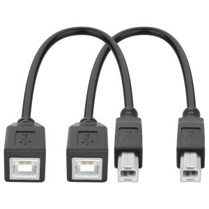 JGD-Lot de 2 rallonges USB 2.0 type B pour imprimante - C&acirc;ble d'extension USB B m&acirc;le vers femelle - C&acirc;ble d'impression et de transfert de donn&eacute;es - C&acirc;ble d'extension court pour scanner, fax, - Neuf