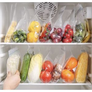 Sac De Conservation &Agrave; Double Armature &Eacute;paissi Sac Compact Transparent Sac Auto - Scell&eacute; Pour Les Aliments M&eacute;nagers Cong&eacute;lateur R&eacute;frig&eacute;rateur Sous - Emballage Sac Scell&eacute; Petit Moyen Grand Chaque Bo&icirc;te - Neuf