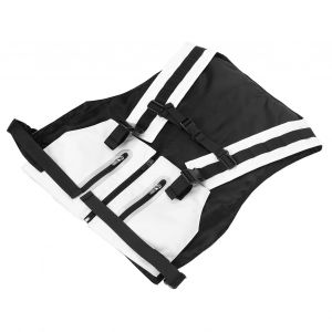 Gilet De Securite Reflechissant D'exterieur Multifonction En Polyester, Reglable, Pour Cyclisme, Blanc - Neuf