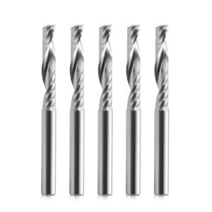 KAL-Eu_ Tige De 4 Mm, Diamètre De Coupe De 4 Mm, Longueur De Rainure De 22 Mm, 1 Fraise À Rainurer, Fraise Hélicoïdale Cnc, Outil De Coupe Upcut Pour Acrylique, Pvc, Abs, Contreplaqué, 5 Pièces - Neuf