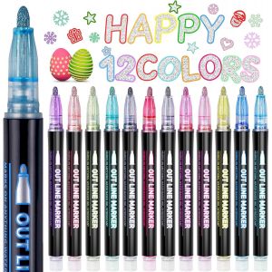 Feutres Paillettes, Cadeau Fille 4-12 Ans, 12 Stylo Paillette Marqueur Magique, Idee Cadeau Ado Fille Pour Peinture, Scrapbooking, Inscription Scolaire, Travaux Manuels, Loisirs Cr&eacute;atifs Fille - Neuf