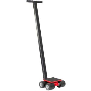 Timon rouleur 3 t 4 galets en nylon plateau rotatif avec poign&eacute;e MW Tools TRA3 - Neuf