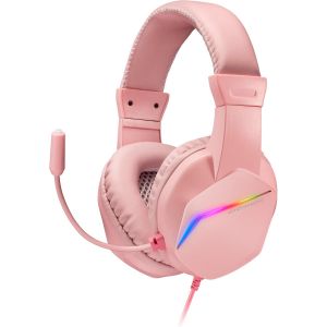 JFKJG-MH122P MH122, Casque de Jeu FRGB Over Ear avec Microphone, Son HiFi, Annulation du Son, Ultra Léger, PS4 PS5 Xbox Switch Switch 2 Tablet Windows Mac, Rose - Neuf