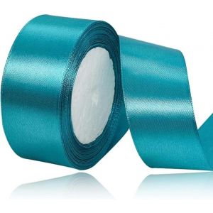 Ruban De Satin Bleu Turquoise De 40 Mm Pour Décorations De Fête De Noël, Emballage Cadeau, Artisanat, Fête De Mariage, Noeuds Pour Cheveux, Bouquets Floraux, Anniversaires, Fêtes Prénatales (40 Mm) - Neuf