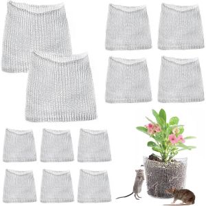 Lot De 12 Corbeilles &Agrave; Plantes De Protection Contre Les Campagnols,Sac En Maille M&eacute;tallique En Acier Inoxydable, Fleurs, L&eacute;gumes (12 Pi&egrave;ces) - Neuf