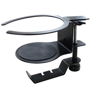 (Gris)Porte-Gobelet De Bureau, 2 En 1 Réglable En Métal Pour Jeux Sur Pc, Porte-Gobelet Multifonction Avec Coussinet En Caoutchouc, Design Sous Le Bureau - Neuf