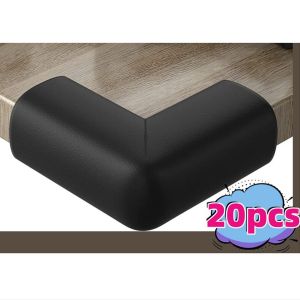 20 Protections D'angle En Caoutchouc - Grand Coussin Pour Une Protection Maximale De Bébé - Protection D'angle De Table - Avec Adhésif Double Face Pré-Fixé - (Noir) - Neuf