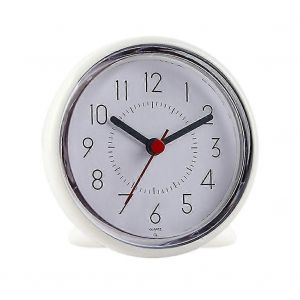 Horloge murale de salle de bain silencieuse sans tic-tac &agrave; ventouse &eacute;tanche fonctionnant sur batterie - Neuf