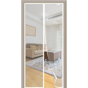 Magnetic Mosquito Net Door 90 X 200 Cm, Anti-Mosquito Curtain, No Drilling Required ¿ White - Neuf