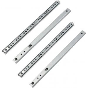 2 Paires (4 pièces) 342mm Glissière de Tiroirs 17mm Coulisse à Billes Tiroir Acier Rail Tiroir Coulissant Glissières à Roulement à Billes Extension Coulisse Tiroir - Neuf