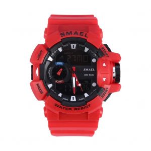Smael Montre De Sport Num&eacute;rique Analogique Multifonctionnelle En Plein Air Montre-Bracelet &Eacute;lectronique Led (Rouge) - Neuf