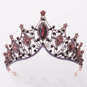 Vintage Filles Cristal Diadème Couronne Noir Femmes Princesse Elfe Bandeau Cadeau - Neuf