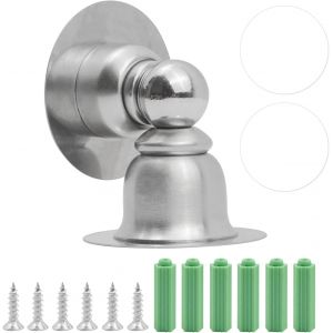 LETNERNY-Butée De Porte Magnétique En Acier Inoxydable Brossé Pour Chambre À Coucher, Salon, Intérieur Et Extérieur, Avec Vis Dissimulées - Neuf