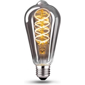 Ampoule Vintage Edison E27, E27 Led Vintage Dimmable 6w Ampoule E27 Led Ampoule E27 Vintage Id&eacute;ale Pour L'&eacute;clairage Nostalgique Et R&eacute;tro Dans Le Bar Du Caf&eacute; &Agrave; La Maison, Verre Gris Fum&eacute; - 6 Pi&egrave;ce - Neuf