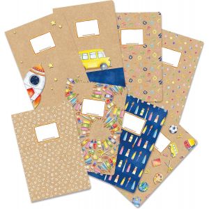 Tianyi-8 Dossiers Rapides En Carton De Haute Qualité Pour Enfants | Din A4 | Motif Papier Kraft - Dossiers Rapides En Carton 350g/M² - Set Numéro 2 - Neuf