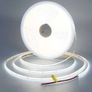 Ruban Led Cob 20m Blanc Froid 6000k, Extra Lumineux 15000lm, Dc48v Puissance 160w, Cri>93 480led/M Autocollant Led Bande D&eacute;coupable (Sans Alimentation)[Rub9222333] - Neuf