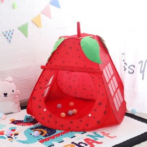 Tente D'interieur Portable Pour Enfants, Jouet De Dessin Anime, Type Fraise, Maison De Jeu - Neuf