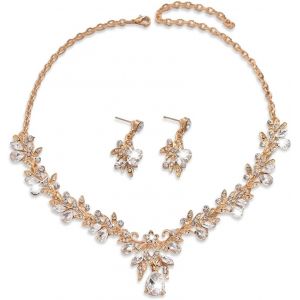 Parures Pour Femme &Eacute;l&eacute;gantes Avec Cristaux Brillants Ensemble De Bijoux Pour Femme Mariage Bijoux Femme Or Parure Bijoux Mariage Parure De Bijoux Pour Soir&eacute;e - Neuf