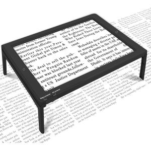 JEXNOVASHOP-5X Loupe de Lecture, Loupe Grossissante avec 50 Lumineuse LED et Support Pliant Mains Libres, Loup e Eclairante pour Les Personnes &acirc;g&eacute;es, Les Bijoux, Le Travail, la Couture, la Mauvaise V - Neuf