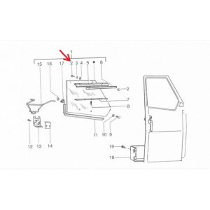Rivet de vitre de porti&egrave;re pour auto Piaggio 50 APE 1980 567604 - Neuf
