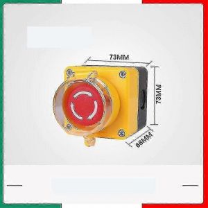 Bouton d'arrêt d'urgence,bouton d'arrêt d'urgence + couvercle de protection transparent - Neuf