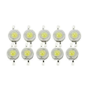 10pcs High Power Led 45mil Puce 3w 6000-6500k Perles De Lampe Pour Projecteur (Blanc Froid) - Neuf