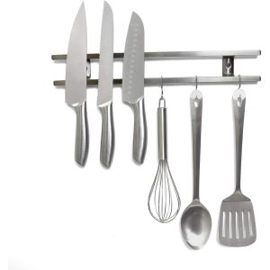 Rack De Couteau Magnétique Acacia Pour La Cuisine, La Maison, Le Garage, Le Bureau Et Le Hangar - Neuf