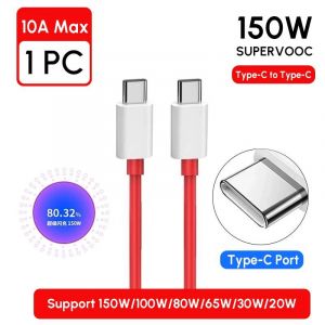 Câble De Type C 150w 100w 80w 10a Pd,Charge Rapide Supervooc 2.0 Pour Oneplus 10 Pro 11 12 13 Nord 2t Ce 3 Lite Ace Realme Oppo.1pc 10a Pd Cable.1,5m - Neuf