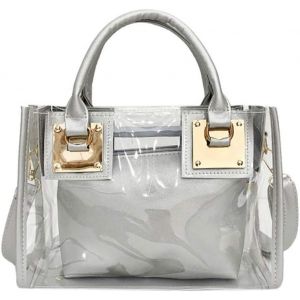 SJZG-Femme Mode Sacs Port&eacute;s &Eacute;paule 2Pcs Pvc Transparent Sac &Agrave; Main Sac &Agrave; Bandouliere D&eacute;gager Sachet Bourse Pochettes Clutches - Neuf