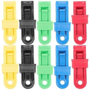 Lot De 10 Attaches De Tente Robustes ¿ Attaches D'auvent Polyvalentes Avec Prise Sûre Pour Le Camping, La Randonnée Et Les Activités De Plein Air - Neuf