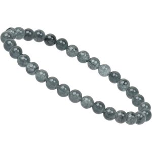 Kal-Powerbead Bracelet Avec Perles De Pierres Pr&eacute;cieuses 6 Mm Fluorite Gris, Gris Fluorite V&eacute;ritable, Fluorite Grise - Neuf