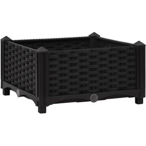Lit Sur&eacute;lev&eacute; Jardini&egrave;re Bac &Agrave; Fleurs Pot De Plantes Lit De Plantation Jardin Balcon Terrasse Ext&eacute;rieur 40x40x23 Cm Polypropyl&egrave;ne.[N70] - Neuf