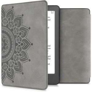 &Eacute;tui Compatible Avec Kobo Aura Edition 2 Coque - &Eacute;tui &Agrave; Rabat Magn&eacute;tique Tabletteereader Similicuir - Gris[KIN911409] - Neuf