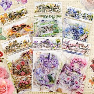 180 Feuille Autocollant Scrapbooking, Vintage Motif Fleur Plante Stickers Scrapbooking, Stickers Aesthetic Décoratifs Pour Diy Scrapbook Journal Album Bricolage - Neuf