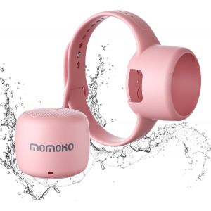 Portable Clip-On Bluetooth Speaker, Watch Bluetooth Speaker, Mini Wireless Speakers With Bluetooth (With Band, Pink) - Neuf