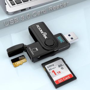 YUHG-Lecteur De Carte Sd Usb 3.0,Lecteur De Carte Mémoire Usb 2 En 1 Pour Sd/Sdhc/Sdxc/Mmc/Rs-Mmc/Tf/Micro Sdxc/Micro Sdhc/Uhs-I Lecteur/Graveur Rapide 2 Cartes Simultanément,Lecteur De Carte Sd Po - Neuf