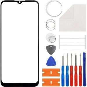 KAL-R&eacute;paration D'&Eacute;cran En Verre Avant Compatible Avec Samsung Galaxy A02S - 6,5 Pouces 2021 Avec Outils (Pas D'&Eacute;cran Lcd). - Neuf