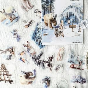 Scrapbooking Autocollants Pour Scrapbooking Accessoires Ta Joyeux Autocollants Pet Clear Sticker Book 20 Feuilles Bullet Journaling Autocollants Décoratifs Pour Album Diy (Forêt De Neige) - Neuf