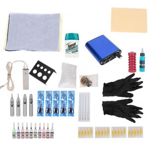 Kit De Tatouage Pour Machine A Tatouer, Liner, Shader, Moteur Pour Artiste, Prise Ue Bleue 220 V - Neuf