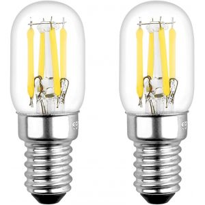 KALANKA-Ampoule LED T22 E14 3W Blanc Chaud 2700K pour Frigo, 250LM, AC 230V, Équivalent à Halogène E14 25W, E14 Petite Filament Retro LED Lampe pour Hotte Cuisine/Lampe de Sel, lot de 2 - Neuf