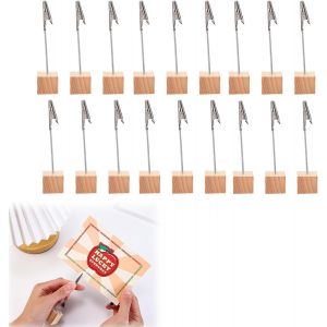 Porte Photo Pince,Porte Photo sur Pied,20 Pièces Mémo et Porte-Clips Message,Pince Mémo Support Photo,Mémo Clip,Mémo Carte Pince,pour la Décoration de Bureau Mariage Fête Maison - Neuf