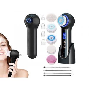 Brosse Nettoyante Pour Le Visage Rechargeable Et &Eacute;liminateur De Points Noirs Avec &Eacute;cran Lcd - Neuf