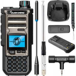 Quansheng Tk-11(8) Talkie-Walkie 10 W Vhf/Uhf,Port De Charge De Type C Et Batterie 3000 Mah,Analyseur De Spectre,Radio Bidirectionnelle Professionnelle Avec Antenne 27 Mhz - Neuf
