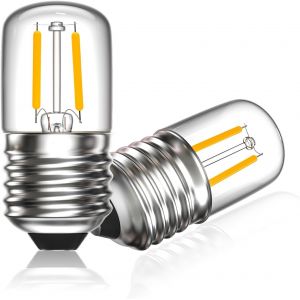 Ampoule Led E27 Blanc Chaud 2w 2700k, T28 180lm 2w Remplace 20 Watts, E27 Led Pour Guirlande Lumineuse, Lustre, Veilleuse, Lampe De Table, Non-Variable, Lot De 2 - Neuf