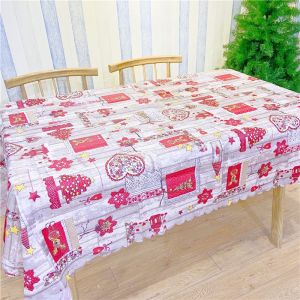No&euml;l Nappe Rectangulaire Machine De Ride Preuve Vacances Nappe, Utilis&eacute; Pour Le No&euml;l De La Famille De Rassemblement, Salle &Agrave; Manger D&eacute;coration De Table&iquest;B) - Neuf
