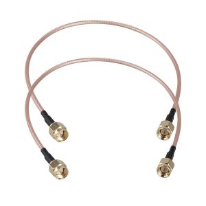 Lot de 2 Câbles d'extension d'antenne SMA Mâle vers SMA Mâle RG316 Câble Coaxial 30 cm pour RTL-SDR USB Dongle ADS-B Récepteur Ham Radio VNA Vector Network Analyzer RF Signal Generator - Neuf